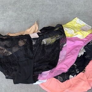 Auden Assorted Lace and Floral Women's Panties Set Size Large